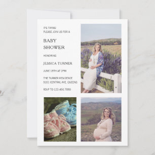 Invitation Collage de photos moderne pour l'anniversaire de j