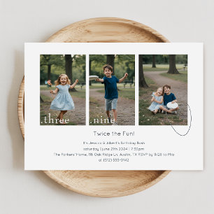Invitation Collage de photos personnalisé pour enfants Fête d