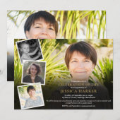 Invitation Collage de photos pour la célébration de la vie fu (Devant / Derrière)