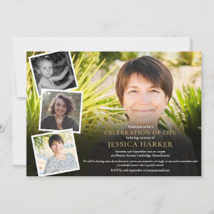 Invitation Collage de photos pour la célébration de la vie fu