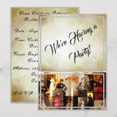 Invitation Collage de portrait de dame élégante de John Singe (Devant / Derrière)