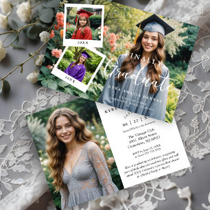Invitation Collage de script exquis 4 Photos Chronologie Dipl