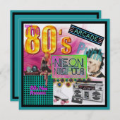 Invitation Collage des années 80 (Devant / Derrière)