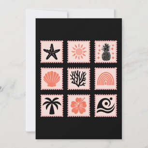 Invitation Collage des timbres de nature