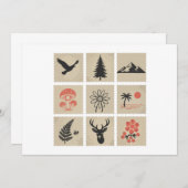 Invitation Collage des timbres de nature (Devant / Derrière)