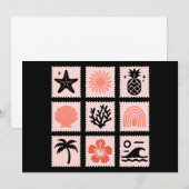 Invitation Collage des timbres de nature (Devant / Derrière)