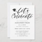 Invitation Collage d'instantanés moderne Graduation (Dos)