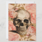 Invitation Collage du crâne Rosa vintage (Dos)