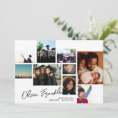 Invitation Collage Editable Multi Photo Graduation Party (Debout devant)