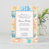 Invitation Collage élégant de poissons et de fruits de mer vi (Debout devant)