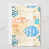 Invitation Collage élégant de poissons et de fruits de mer vi (Dos)