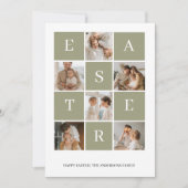 Invitation Collage Famille Photo Pâques | Joyeux Pâques (Devant)