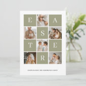 Invitation Collage Famille Photo Pâques | Joyeux Pâques (Debout devant)