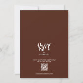 Invitation Collage Floral d'automne tout en un mariage invite (Dos)