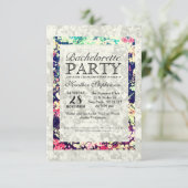 Invitation Collage floral épais et épuré (Debout devant)