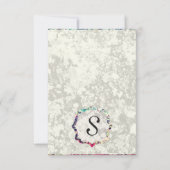 Invitation Collage floral épais et épuré (Dos)