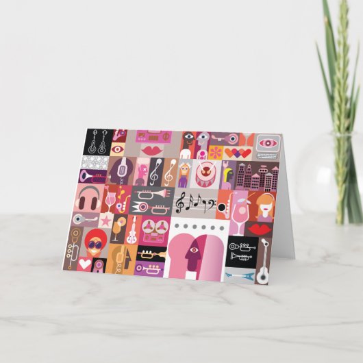 Invitation Collage graphique (Devant)