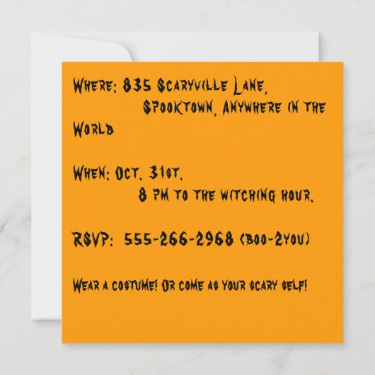 Invitation Collage Halloween vintage (Dos)