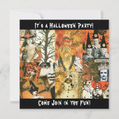 Invitation Collage Halloween vintage (Devant)