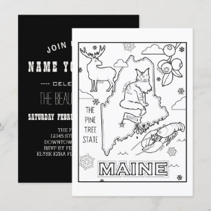 Invitation collage maine color me