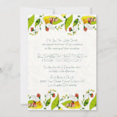 Invitation Collage-Mariage Abstrait jaune rétro Invit (Dos)