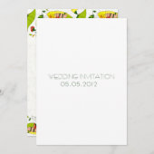 Invitation Collage-Mariage Abstrait jaune rétro Invit (Devant / Derrière)