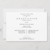 Invitation Collage minimaliste 3 Photos Diplôme (Dos)