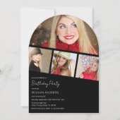 Invitation Collage moderne de la bande photo Arché fête d'ann (Devant)