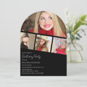 Invitation Collage moderne de la bande photo Arché fête d'ann (Debout devant)