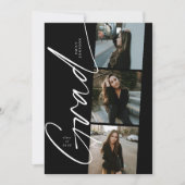 Invitation Collage noir et blanc Modern Script Remise des dip (Devant)