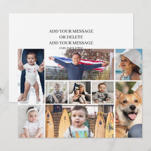 Invitation Collage photo 9 (Devant / Derrière)