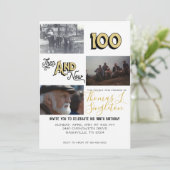 Invitation Collage photo | Anniversaire 100 ans (Debout devant)