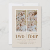 Invitation Collage photo Anniversaire conjoint (Devant)