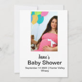 Invitation Collage photo baby shower personnalisé (Devant)