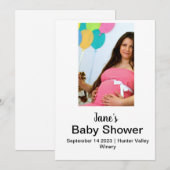 Invitation Collage photo baby shower personnalisé (Devant / Derrière)