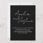 Invitation Collage photo Calligraphie avec code QR dans (Devant)