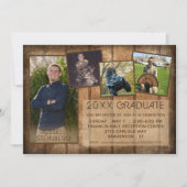 Invitation Collage photo de 5 pièces pour remise de diplômes (Devant)