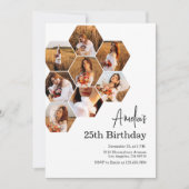 Invitation Collage photo de fête d'anniversaire (Devant)