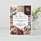 Invitation Collage photo de fête du Nouvel An (Debout devant)