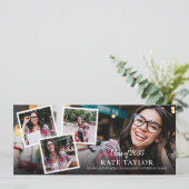 Invitation Collage photo de la fête de graduation moderne (Debout devant)