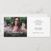 Invitation Collage photo de la fête de graduation moderne (Dos)