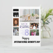 Invitation Collage photo de la Journée 8 des Femmes sur mesur (Debout devant)