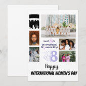 Invitation Collage photo de la Journée 8 des Femmes sur mesur (Devant / Derrière)