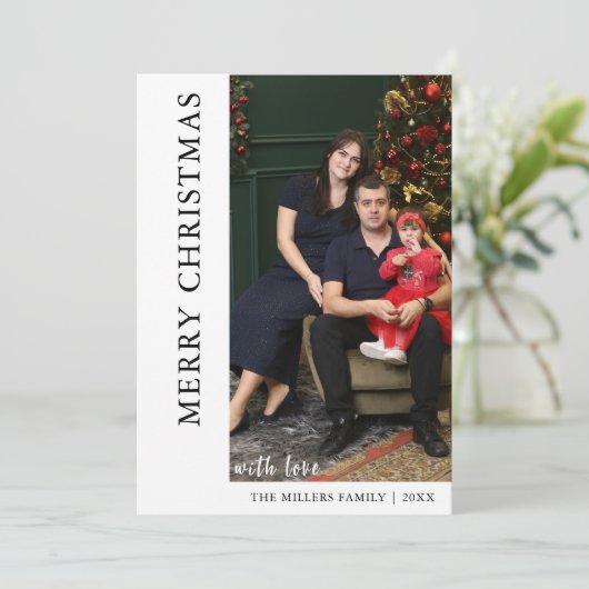 Invitation Collage photo de Noël moderne (Debout devant)
