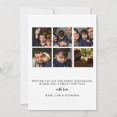 Invitation Collage photo de Noël moderne (Dos)