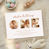 Invitation Collage photo de script minimal rustique Premier a