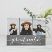 Invitation Collage photo du tableau de bord des diplômés | Di (Debout devant)