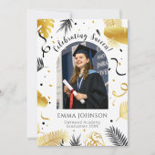 Invitation Collage photo d'une élégante fête de graduation (Devant)