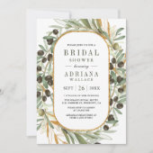 Invitation Collage photo Feuille d'olivier Fête des mariées d (Devant)