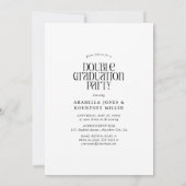 Invitation Collage photo minimal Double Graduation Party (Dos)